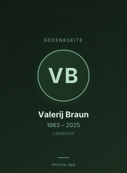 Gedenkportrait von Valerij Braun