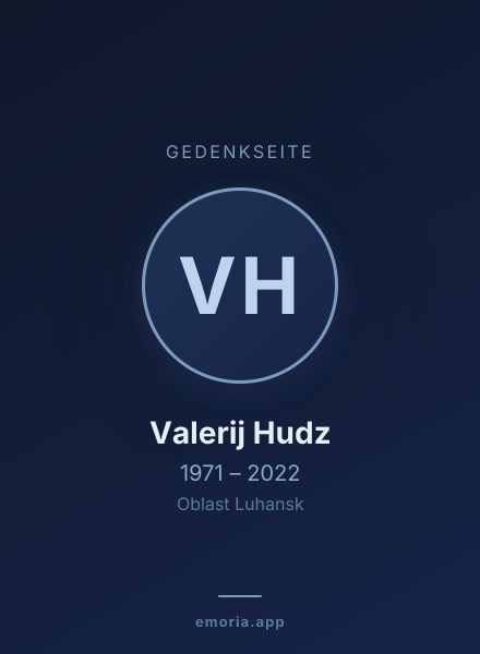 Gedenkportrait von Valerij Hudz
