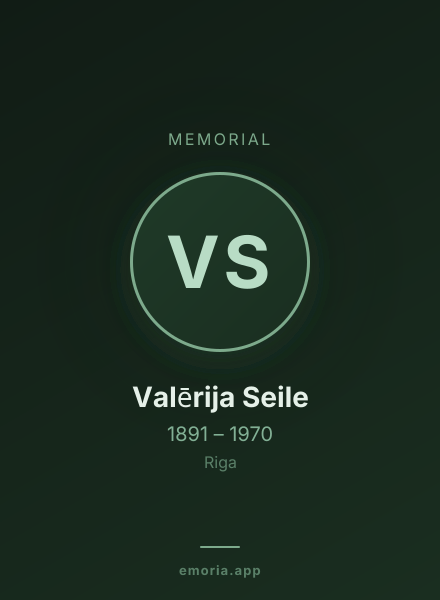 Memorial portrait of Valērija Seile