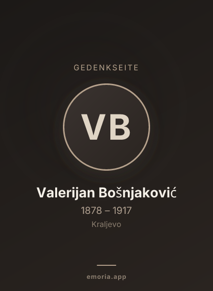 Gedenkportrait von Valerijan Bošnjaković