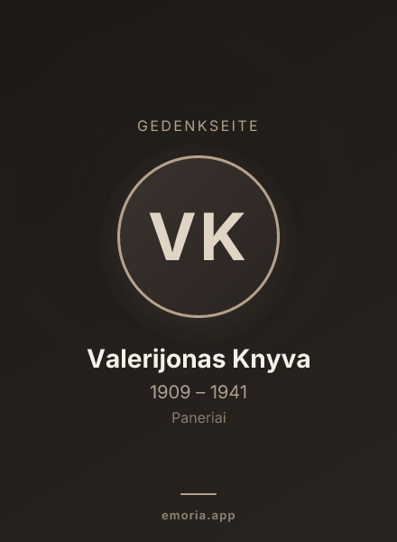 Gedenkportrait von Valerijonas Knyva