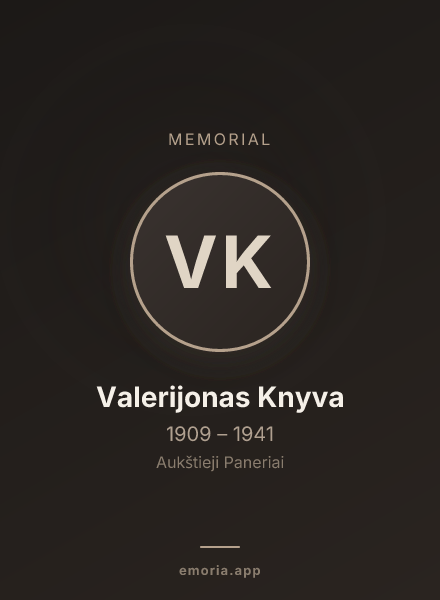 Memorial portrait of Valerijonas Knyva