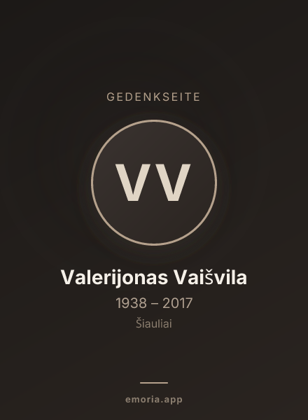 Gedenkportrait von Valerijonas Vaišvila
