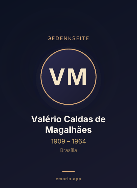 Gedenkportrait von Valério Caldas de Magalhães