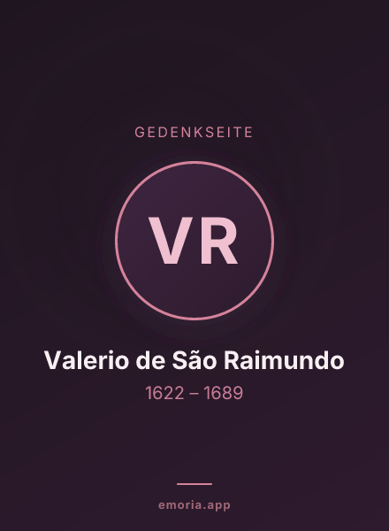 Gedenkportrait von Valerio de São Raimundo