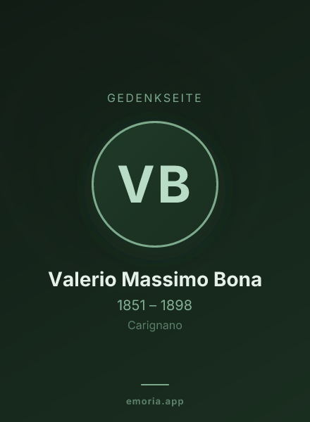 Gedenkportrait von Valerio Massimo Bona