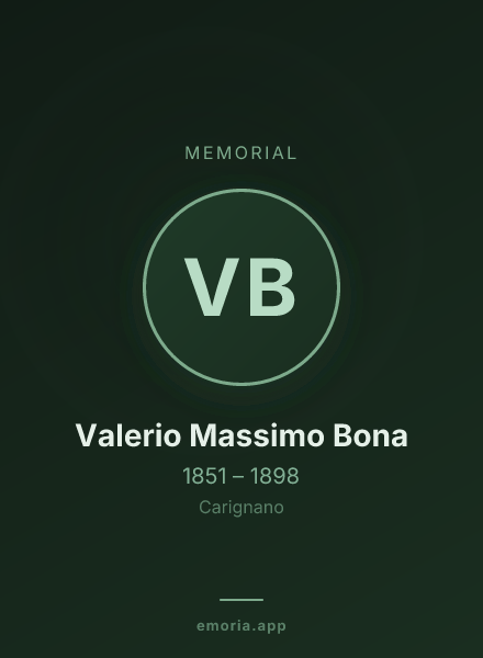 Memorial portrait of Valerio Massimo Bona