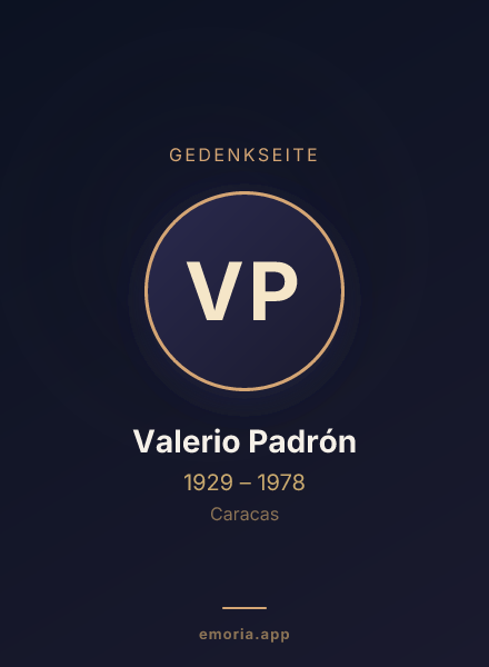 Gedenkportrait von Valerio Padrón