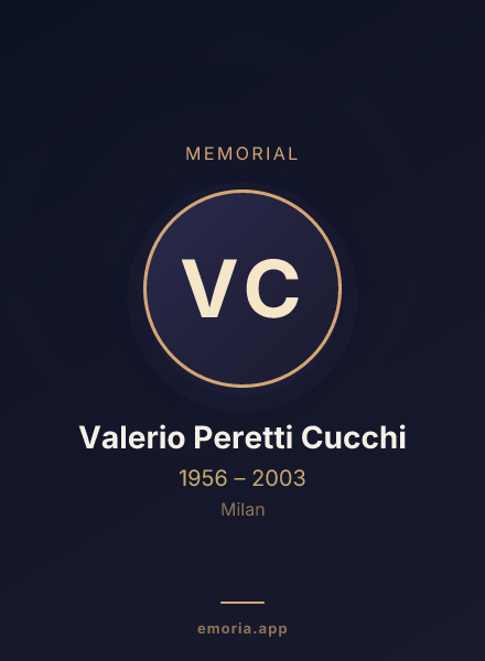 Memorial portrait of Valerio Peretti Cucchi