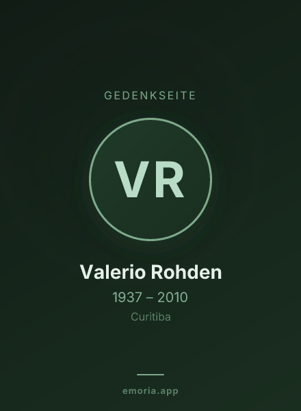 Gedenkportrait von Valerio Rohden