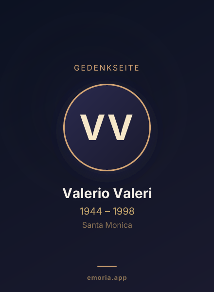 Gedenkportrait von Valerio Valeri