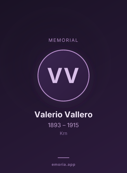 Memorial portrait of Valerio Vallero