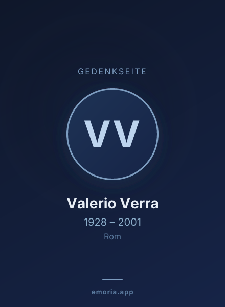 Gedenkportrait von Valerio Verra