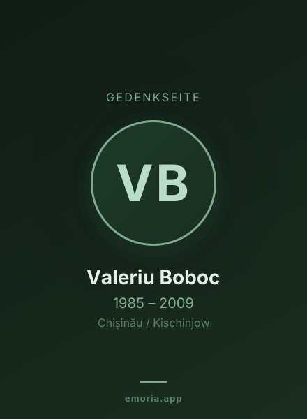 Gedenkportrait von Valeriu Boboc