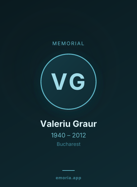 Memorial portrait of Valeriu Graur