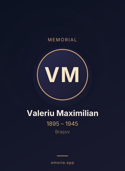 Memorial portrait of Valeriu Maximilian
