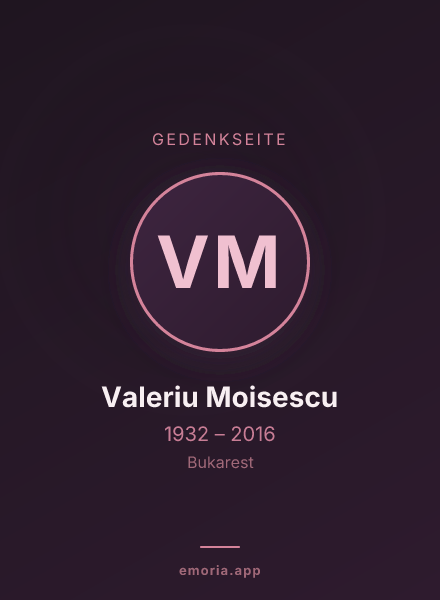 Gedenkportrait von Valeriu Moisescu