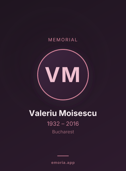 Memorial portrait of Valeriu Moisescu