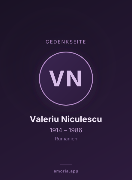 Gedenkportrait von Valeriu Niculescu