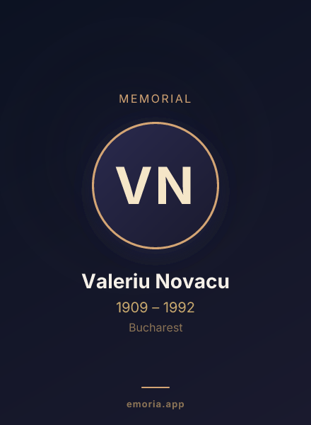 Memorial portrait of Valeriu Novacu