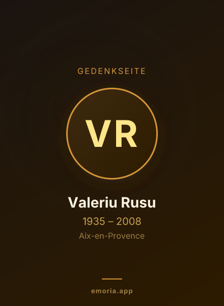 Gedenkportrait von Valeriu Rusu
