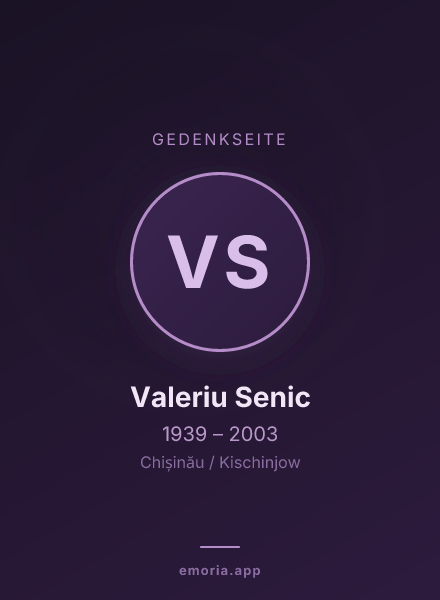 Gedenkportrait von Valeriu Senic