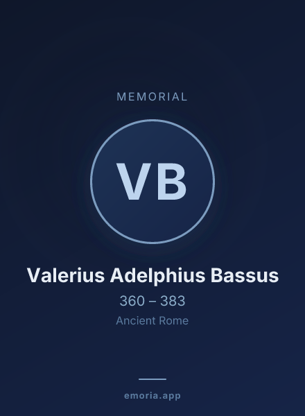 Memorial portrait of Valerius Adelphius Bassus