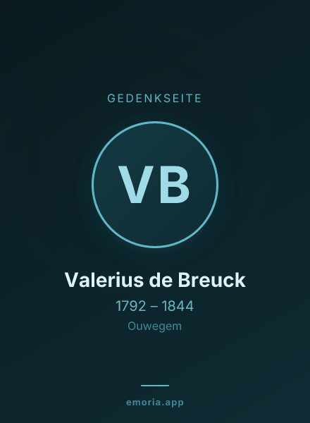 Gedenkportrait von Valerius de Breuck