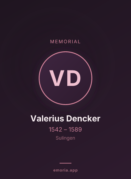Memorial portrait of Valerius Dencker