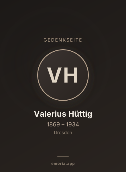 Gedenkportrait von Valerius Hüttig