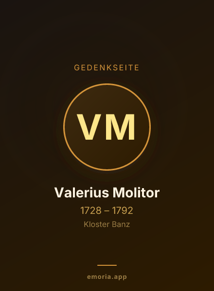 Gedenkportrait von Valerius Molitor