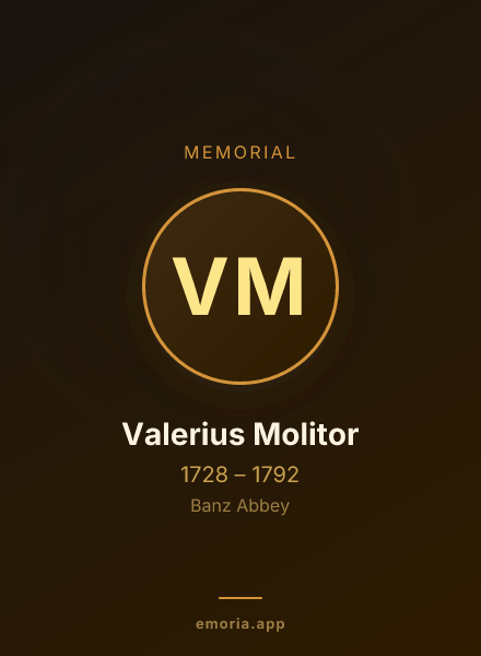 Memorial portrait of Valerius Molitor