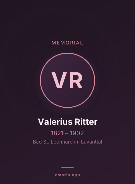 Memorial portrait of Valerius Ritter
