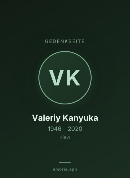 Gedenkportrait von Valeriy Kanyuka