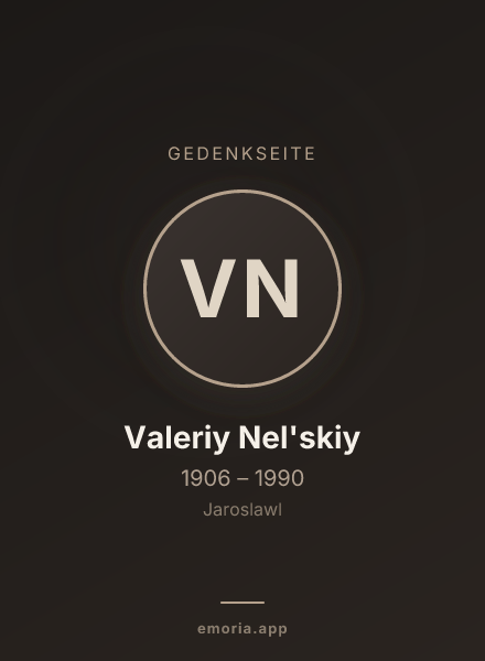 Gedenkportrait von Valeriy Nel'skiy