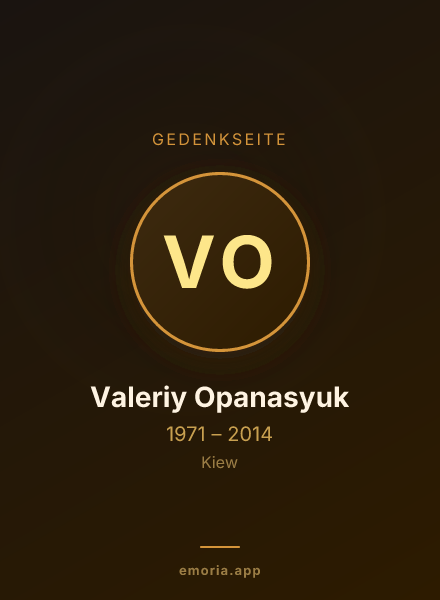 Gedenkportrait von Valeriy Opanasyuk