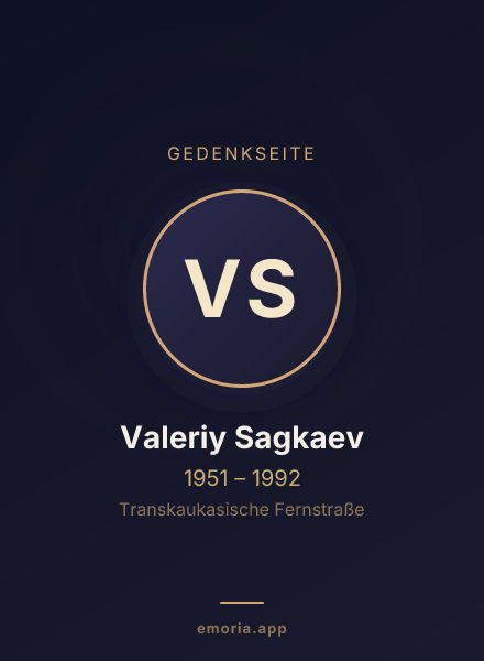 Gedenkportrait von Valeriy Sagkaev