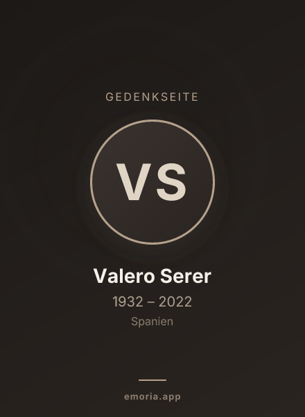 Gedenkportrait von Valero Serer