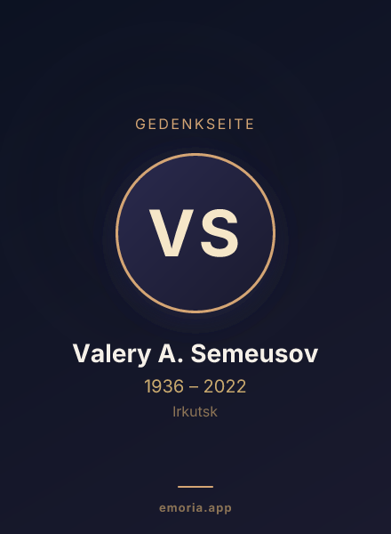 Gedenkportrait von Valery A. Semeusov