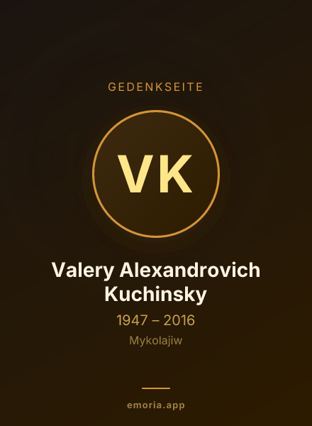 Gedenkportrait von Valery Alexandrovich Kuchinsky