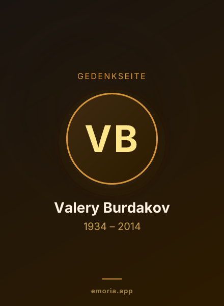 Gedenkportrait von Valery Burdakov