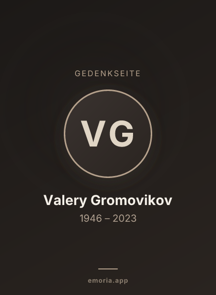 Gedenkportrait von Valery Gromovikov