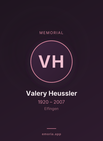 Memorial portrait of Valery Heussler
