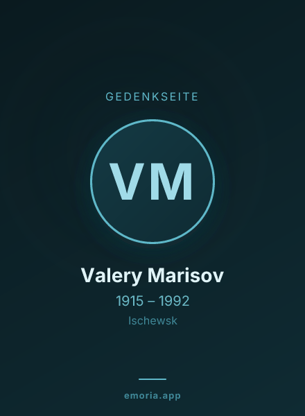 Gedenkportrait von Valery Marisov