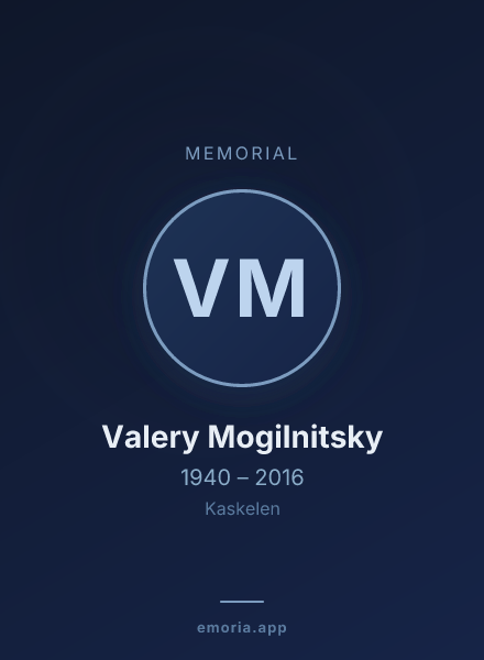 Memorial portrait of Valery Mogilnitsky