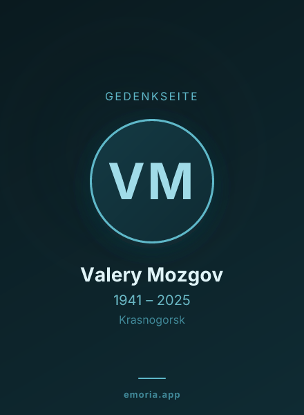 Gedenkportrait von Valery Mozgov