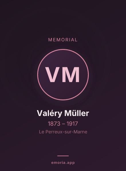 Memorial portrait of Valéry Müller