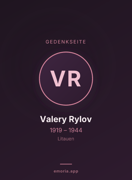 Gedenkportrait von Valery Rylov
