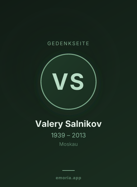 Gedenkportrait von Valery Salnikov