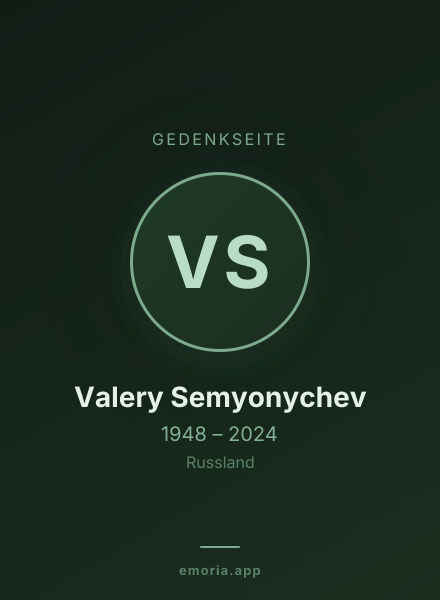 Gedenkportrait von Valery Semyonychev